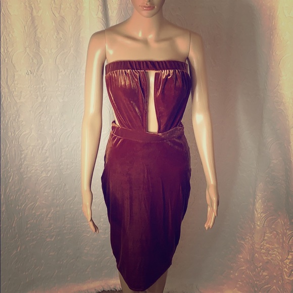 Lilyful Dresses & Skirts - Velvet copper sexy dress